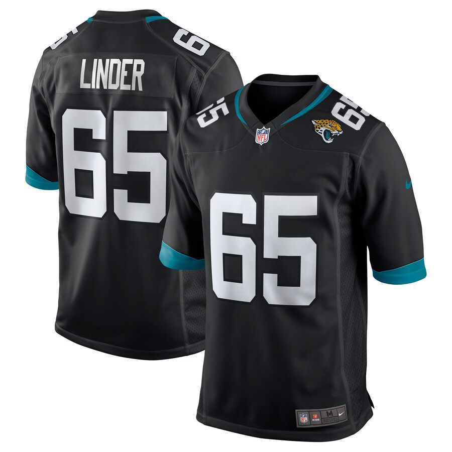 Men Jacksonville Jaguars #65 Brandon Linder Nike Black Game NFL Jersey